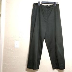 Talbots Womens Patns 16 Petite Dark Green Chino Slacks